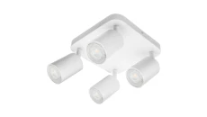 Lampa Oprawa SIENA-ALU-W/W 4xgu10 biała z białym przegubem