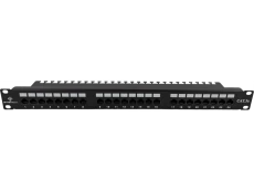 Patch panel UTP kat.5e 24 porty LSA z półką 1U/19 PK013