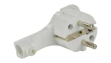 Wtyczka płaska biała 2P+Z 16A WT-16UP