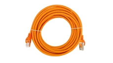 Patchcord S/FTP kat.7 PiMF kabel sieciowy LAN 2x RJ45 linka PoE pomarańczowy 7,5m