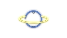 Neon LED SATURN żółty niebieski Bat + USB FLNE11 Forever Light