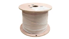 Kabel światłowodowy 2 włókna 2J SM 9/125 B2ca FTTH płaski wewnętrzny biały LSZH tceq 2000m