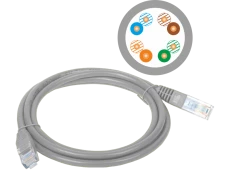 Patchcord UTP kat.5e kabel sieciowy LAN 2x RJ45 linka szary 15m Alantec