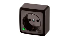 BERG Gniazdo pojedyncze schuko n/t 2P+Z 16A brązowy 3737-05