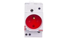 Gniazdo modułowe 2P+Z 10/16A z osłoną na szynę G382 004282