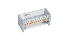 Blok dystrybucyjno-rozdzielczy MOBLOCK 2P 1000V, 125A-11 2x35mm2 + 2x25mm2 + 7x6mm2 TS35 MAB2125A18