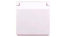 Simon 54 Pokrywa gniazda do wersji IP44 z przesłonami z klapką biała DGZ1BUZP/11