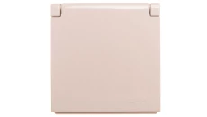 Simon 54 Pokrywa gniazda do wersji IP44 z przesłonami z klapką kremowa DGZ1BUZP/41