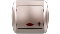 Simon Akord Łącznik krzyżowy z podświetleniem 10AX 250V satyna met