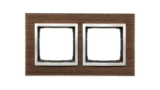 Simon 54 Nature Ramka podwójna drewno ZŁOTE WENGE DRN2/85