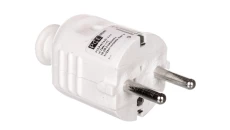 Wtyczka prosta 10/16A 2P+Z UNI-SCHUKO IP20 biała 08266