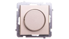 SONATA Ściemniacz przyciskowo-obrotowy /żarowy i halogenowy/ szampański złoty ŁP-8R/m/39