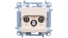 Simon 10 Gniazdo antenowe RTV-DATA kremowy CAD.01/41