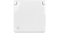 Simon 54 Pokrywa gniazda do wersji IP44 z przesłonami antybakteryjna biała DGZ1BUZP/AB11