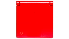 Simon 54 Pokrywa gniazda do wersji IP44 z przesłonami antybakteryjna czerwona DGZ1BUZP/AB22