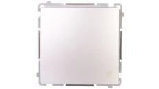 Simon Basic Przycisk światło 16AX 250V zaciski śrubowe srebrny mat BMS1A.01/43
