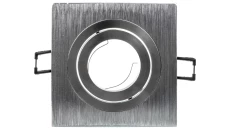 Sufitowa oprawa punktowa MORENA, IP20, kwadrat, inox