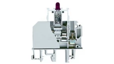 Złączka szynowa gwint. z bezp. i diodą 12V DC 2,5 mm2 TS35 1 tor ZUB1-2.5D(12V) 13202972