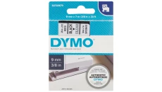 Taśma do drukarek D1 9mm x 7m czarny/przezroczysty S0720670