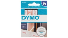 Taśma do drukarek D1 12mm x 7m czerwony/biały S0720550