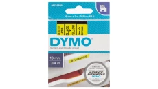 Taśma do drukarek D1 19mm x 7m czarny/żółty S0720880