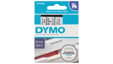 Taśma do drukarek D1 19mm x 7m czarny/przezroczysty S0720820