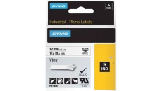 Taśma winylowa do drukarek 12mm x 5,5m z klejem biała S0718600 18444