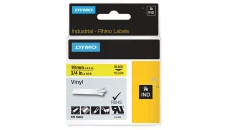 Taśma winylowa do drukarek 19mm x 5,5m z klejem żółta S0718470 18433