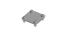 Złącze uniwersalne 2-elem. 80x80 bednarka-bednarka stal nierdzewna 215.1 NI 21500105