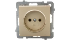 SONATA Gniazdo pojedyncze b/u szampański złoty GP-1R/m/39