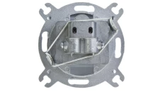 KARO Gniazdo antenowe RTV-SAT przelotowe srebrny perłowy GPA-SSP/m/43