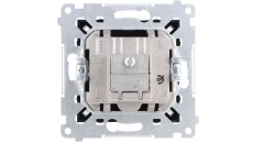 Simon 54 Gniazdo antenowe R-TV przelotowe (moduł) tłumienie TV i R 10 dB czarny mat DAP10.01/49