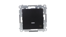 Simon 54 Łącznik krzyżowy z podświetleniem LED (moduł) 10AX 250V szybkozłącza, czarny mat DW7L.01/49