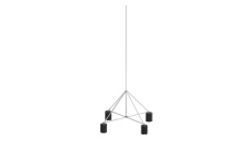 Maszt na czworonogu do zwodów poziomych wysokich 2m aluminium 65.2 AL ZA 5P CZ 65152009