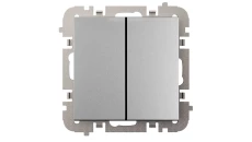 Vestra Łącznik podwójny schodowy bez ramki podtynkowy IP20 srebrny 3818-16