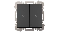 Vestra Łącznik żaluzjowy bez ramki podtynkowy IP20 czarny 3816-19