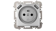 Vestra Gniazdo 2P+Z 2xUSB zasilające bez ramki podtynkowe IP20 srebrny 3888-16