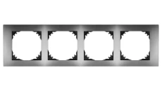 Vestra Ramka poczwórna IP20 srebrny 3874-06