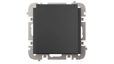 Vestra Gniazdo 2P+Z bez ramki podtynkowe IP44 czarny 3836-19