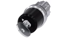 Przełącznik z kluczem Siemens 22mm okrągły metal błyszczący nr zamka SSG10 2 poz. O-I monost. kąt zał. 90st. 3SU1050-5BF11-0AA0