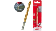 Wiertło do metalu HSS-G TiN walcowane 8x70/111mm RED HEX SHOCKWAVE MILWAUKEE