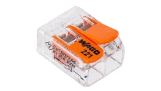 Szybkozłączka 2x 0,5-6,0mm2 uniwersalna (na drut / na linkę) 450V/41A ORYGINALNA 50szt. 221-612