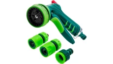 Zestaw z pistoletem zraszającym złączkami przyłączem do kranu 1/2 15G713