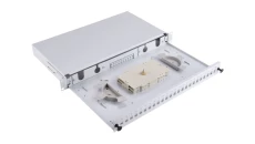 Przełącznica światłowodowa 24xSC simplex 19 1U z płytą czołową, wysuwalna FOP-1U-24SCS-S