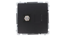 Simon Basic Gniazdo antenowe typu F pojedyncze (moduł) czarny BMAF1.01/49