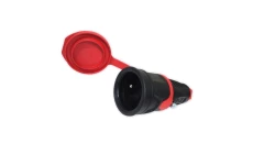 Gniazdo przenośne gumowe z zatyczką 16A 2P+Z 230V IP54 TAURUS2 2411-srw