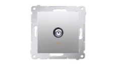 Simon 54 Gniazdo antenowe pojedyncze SAT srebrny mat DASF1.01/43