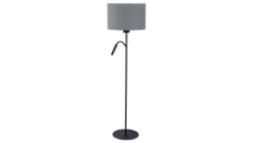 LAMPA PODŁOGOWA HOTEL PLUS SZARO-CZARNA Z WYSIEGNIKIEM DO CZYTANIA 9072 Nowodvorski