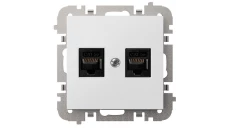 SANTRA gniazdo 2xkomputerowe RJ45 bez ramki podtynkowe biały 4149-10
