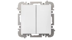 SANTRA łącznik 2xschodowy bez ramki podtynkowy biały 4118-10